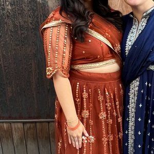 Brown Lehenga Choli for Indian Wedding